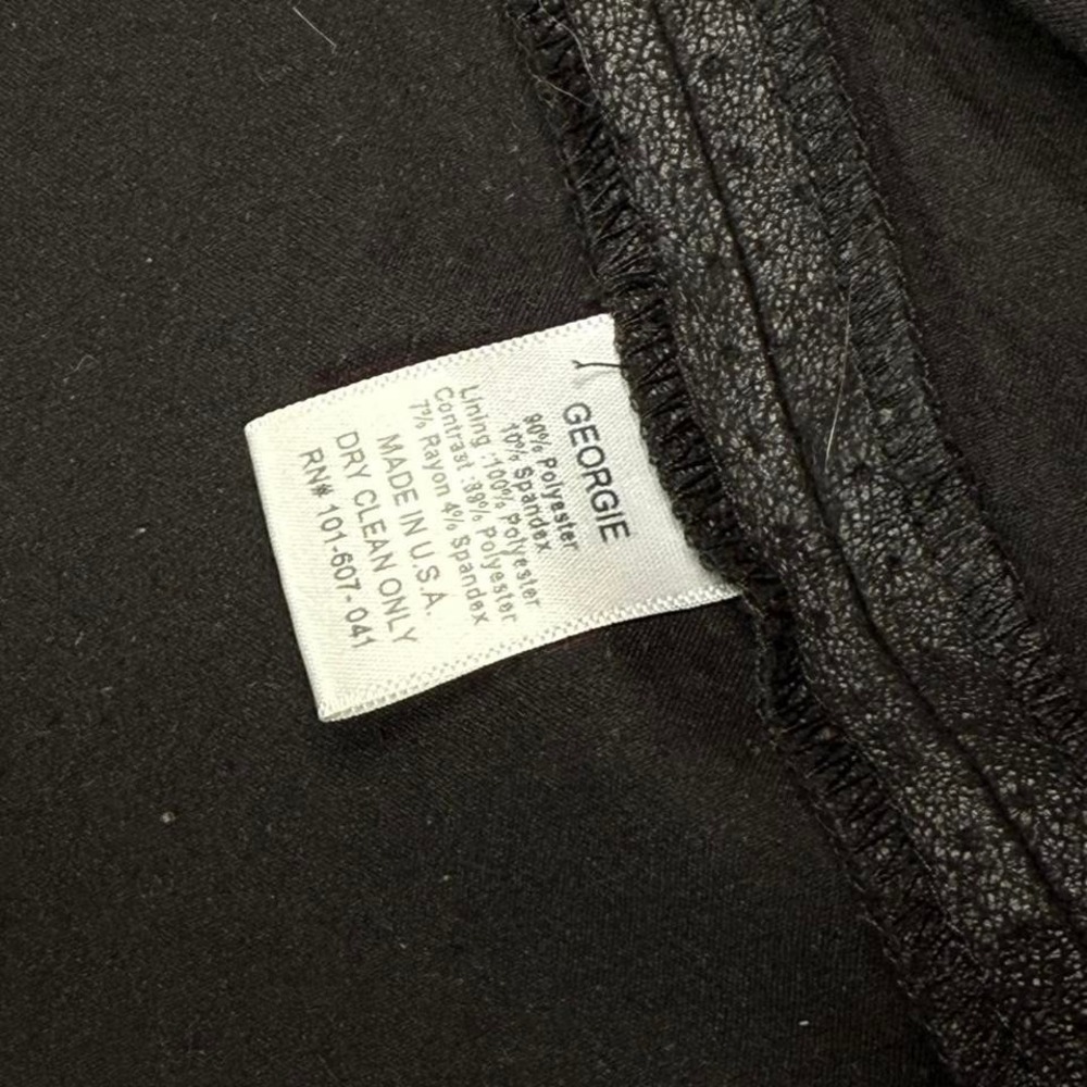 Georgie Made in USA Black Faux Leather Jacket – Size L (Fits M) - Picture 7 of 8